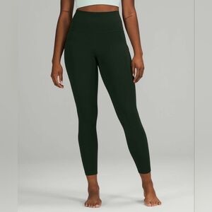 Lululemon Align High-Rise Pant Pockets 25" Leggings Rainforest Green Size 12 Gym
